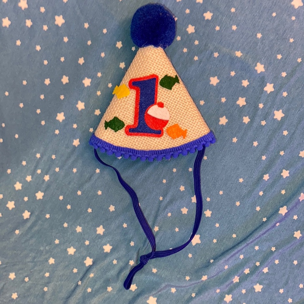 Fish themed 1st birthday hat